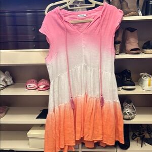 Pink and Orange Kids Dress
